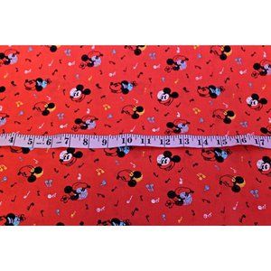Springs Creative Disney Mickey Minnie Music Red Printed Cotton Fabric CP72804